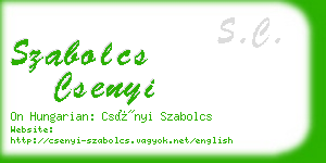 szabolcs csenyi business card